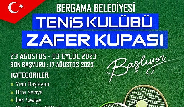 Bergama Tenis Kulübü Zafer Kupası başlıyor