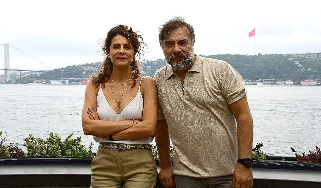 Oktay Kaynarca ve Ebru Özkan Saban, set öncesi bir araya geldiler