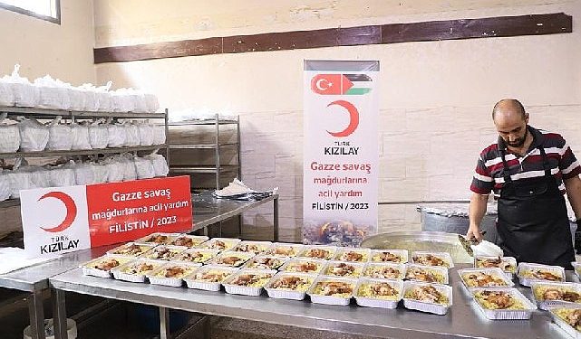 Kızılay’ın Gazze’deki Aşevi Yeniden Yemek Çıkarmaya Başladı